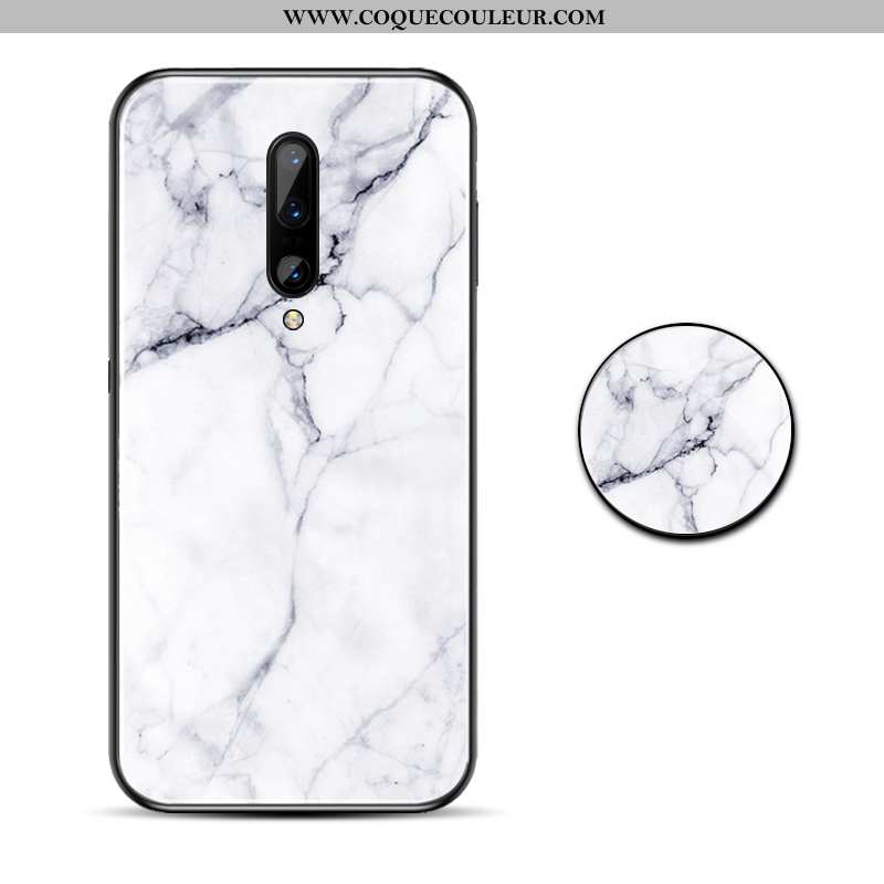 Housse Oneplus 7 Pro Personnalité Miroir Verre, Étui Oneplus 7 Pro Créatif Téléphone Portable Violet