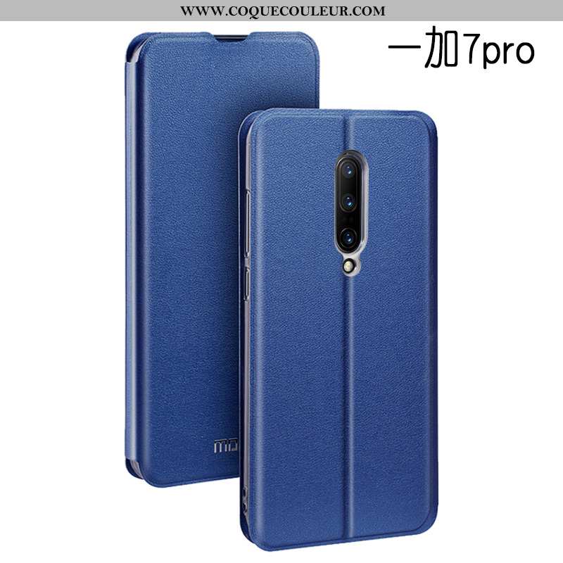 Coque Oneplus 7 Pro Tendance Clamshell Étui, Housse Oneplus 7 Pro Légère Téléphone Portable Rouge