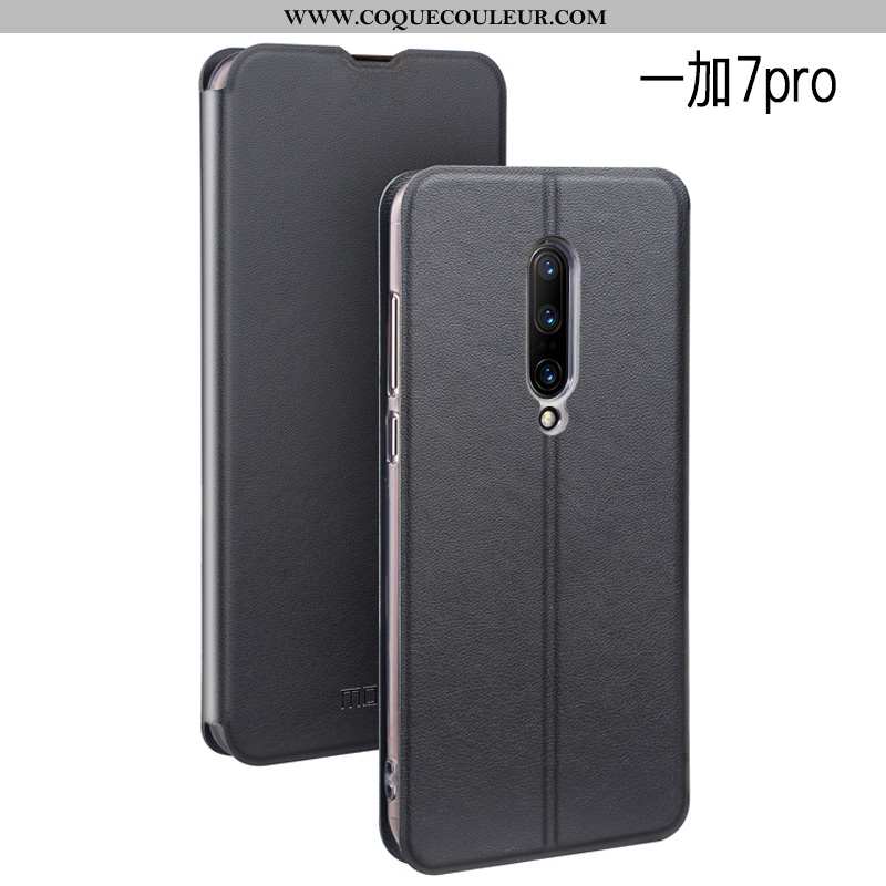 Coque Oneplus 7 Pro Tendance Clamshell Étui, Housse Oneplus 7 Pro Légère Téléphone Portable Rouge