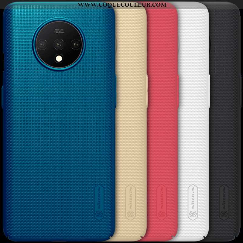 Coque Oneplus 7t Protection Téléphone Portable Antidérapant, Housse Oneplus 7t Difficile Or Bleu