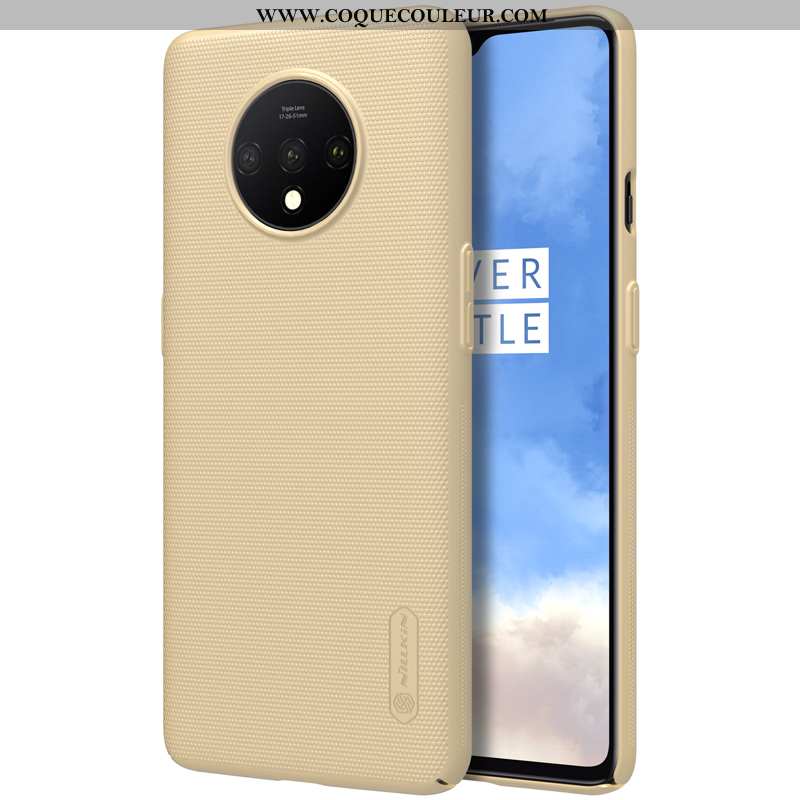 Coque Oneplus 7t Protection Téléphone Portable Antidérapant, Housse Oneplus 7t Difficile Or Bleu