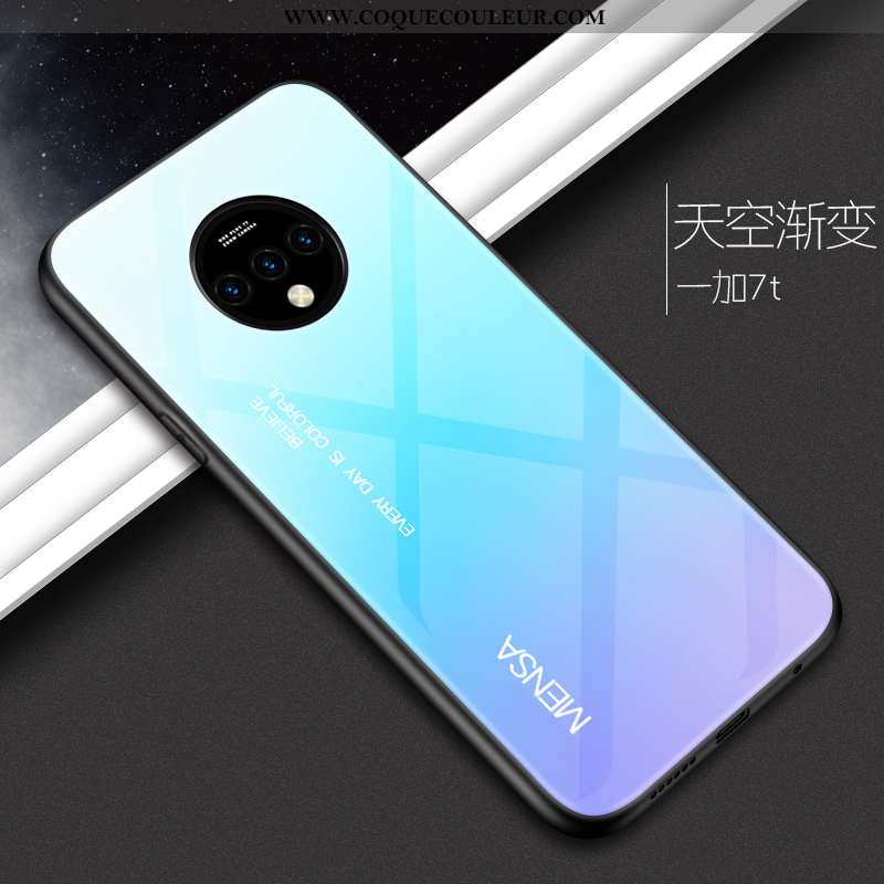 Étui Oneplus 7t Protection Coque Étui, Oneplus 7t Verre Incassable Rouge
