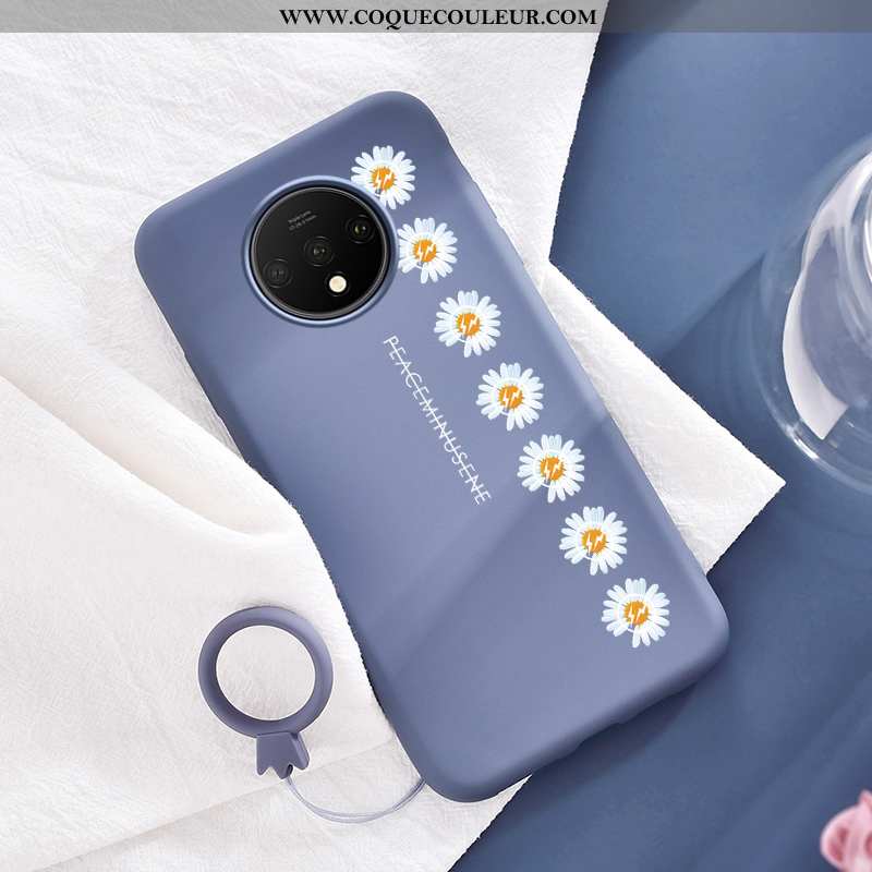 Coque Oneplus 7t Silicone Petite Marguerite Tendance, Housse Oneplus 7t Protection Nouveau Armée Ver