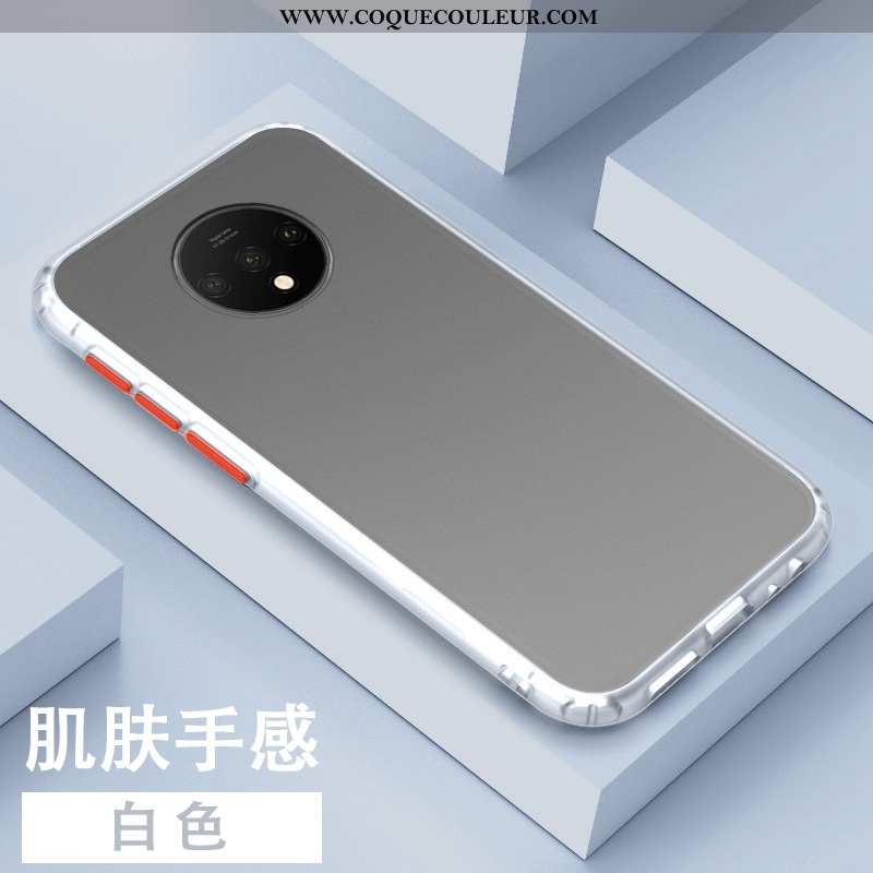 Étui Oneplus 7t Silicone Incassable Tendance, Coque Oneplus 7t Personnalité Téléphone Portable Blanc