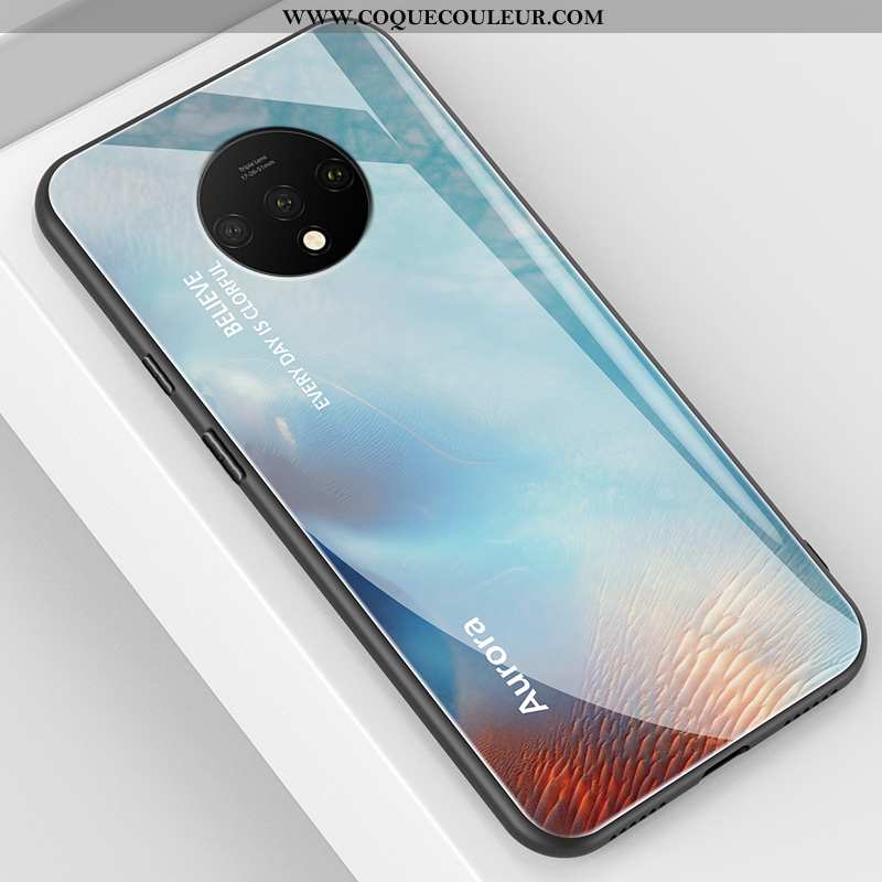 Étui Oneplus 7t Tendance Téléphone Portable Étui, Coque Oneplus 7t Légère Tempérer Bleu