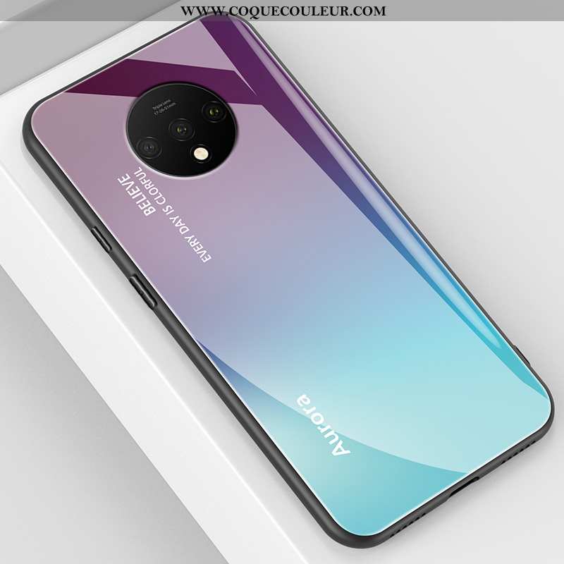 Étui Oneplus 7t Tendance Téléphone Portable Étui, Coque Oneplus 7t Légère Tempérer Bleu