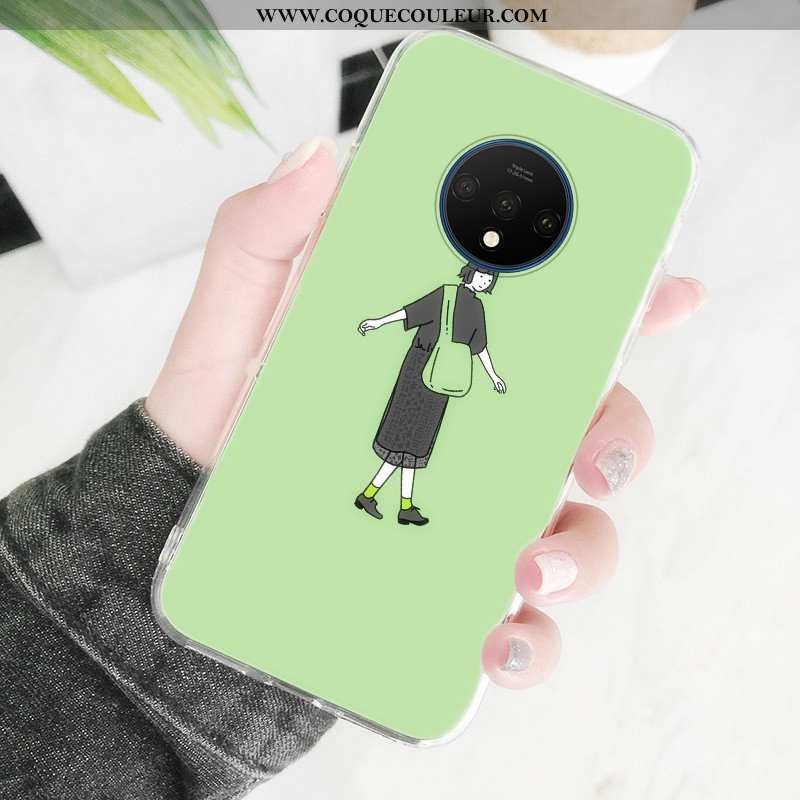 Étui Oneplus 7t Légère Dessin Animé, Coque Oneplus 7t Fluide Doux Téléphone Portable Rouge