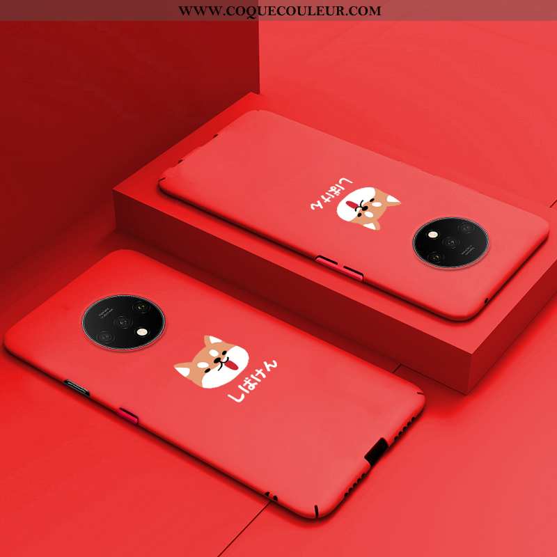 Coque Oneplus 7t Dessin Animé Luxe Incassable, Housse Oneplus 7t Ultra Personnalité Rouge