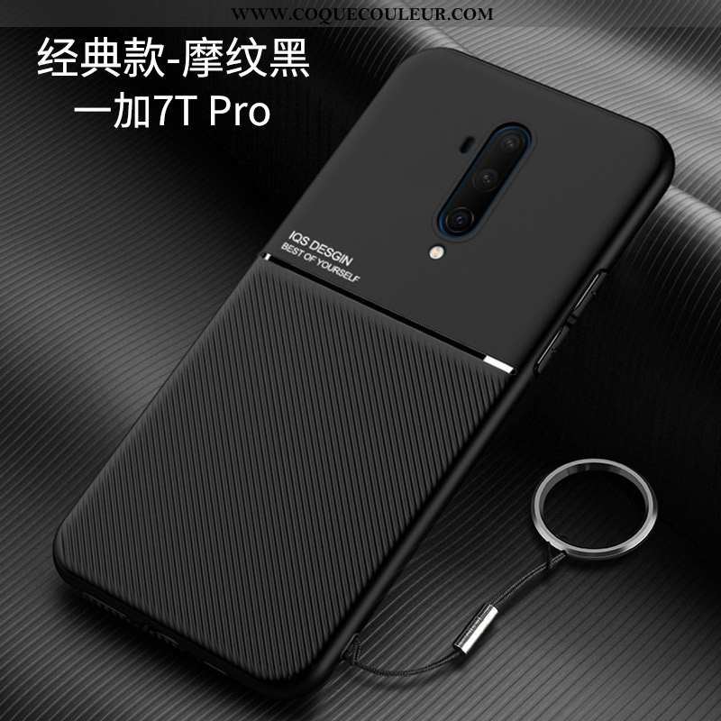 Coque Oneplus 7t Pro Protection Incassable Net Rouge, Housse Oneplus 7t Pro Délavé En Daim Personnal