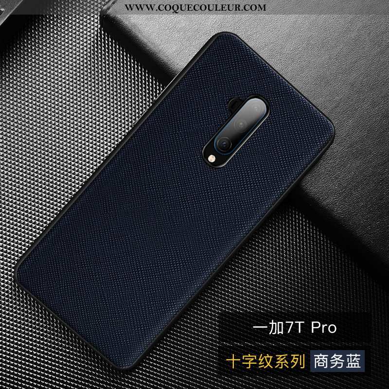 Étui Oneplus 7t Pro Cuir Coque Cuir Haut, Oneplus 7t Pro Modèle Fleurie Noir