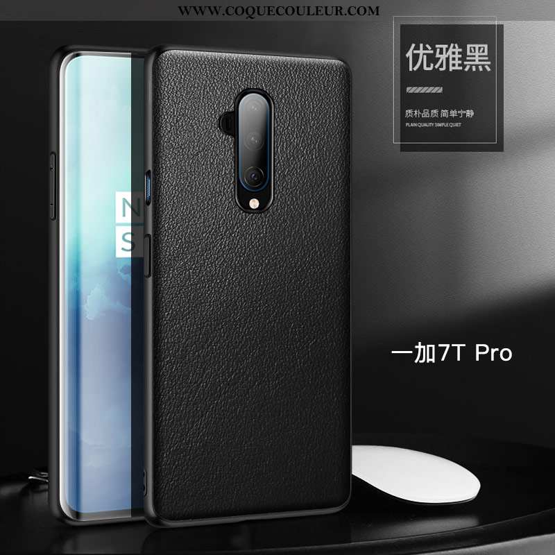 Étui Oneplus 7t Pro Tendance Téléphone Portable Protection, Coque Oneplus 7t Pro Cuir Orange