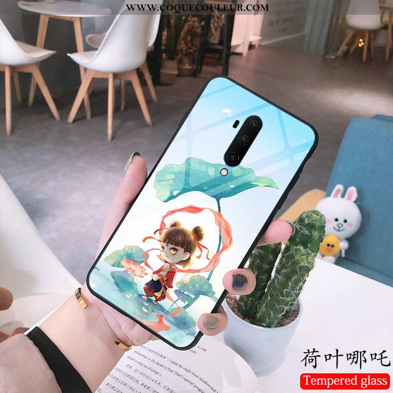 Coque Oneplus 7t Pro Verre Téléphone Portable Nouveau, Housse Oneplus 7t Pro Dessin Animé Bleu