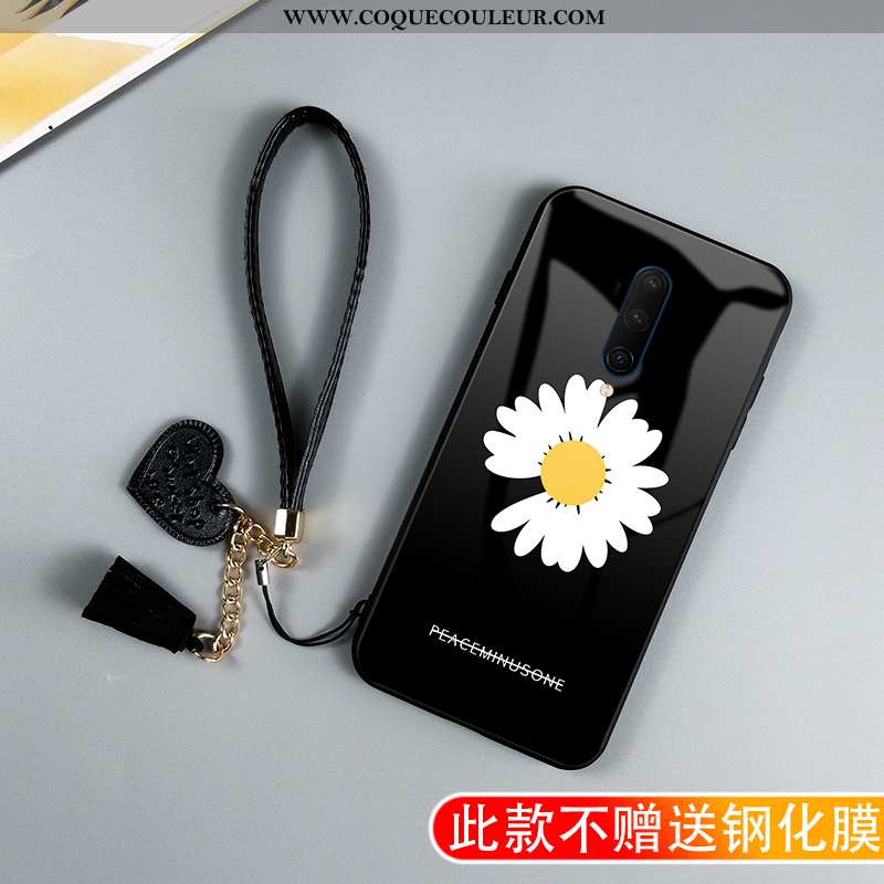 Étui Oneplus 7t Pro Créatif Verre Téléphone Portable, Coque Oneplus 7t Pro Tendance Noir