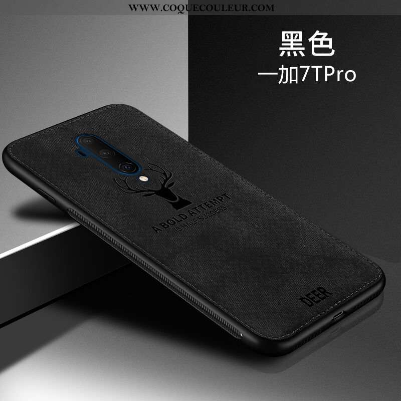 Étui Oneplus 7t Pro Personnalité Tissu Fluide Doux, Coque Oneplus 7t Pro Créatif Tout Compris Gris