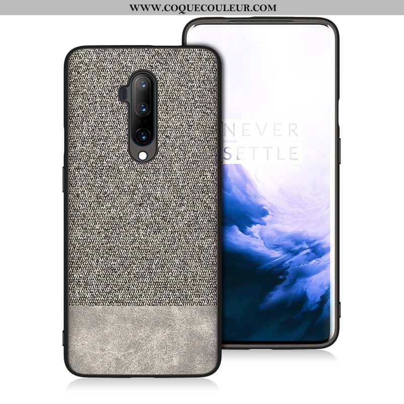 Coque Oneplus 7t Pro Ultra Incassable Fluide Doux, Housse Oneplus 7t Pro Tendance Protection Bleu Fo