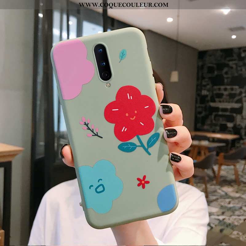 Coque Oneplus 8 Tendance Étui Vent, Housse Oneplus 8 Fluide Doux Verte