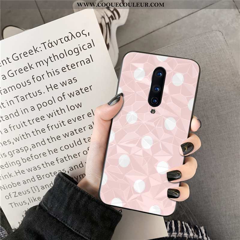 Coque Oneplus 8 Téléphone Portable Fraise Losange, Housse Oneplus 8 Rose