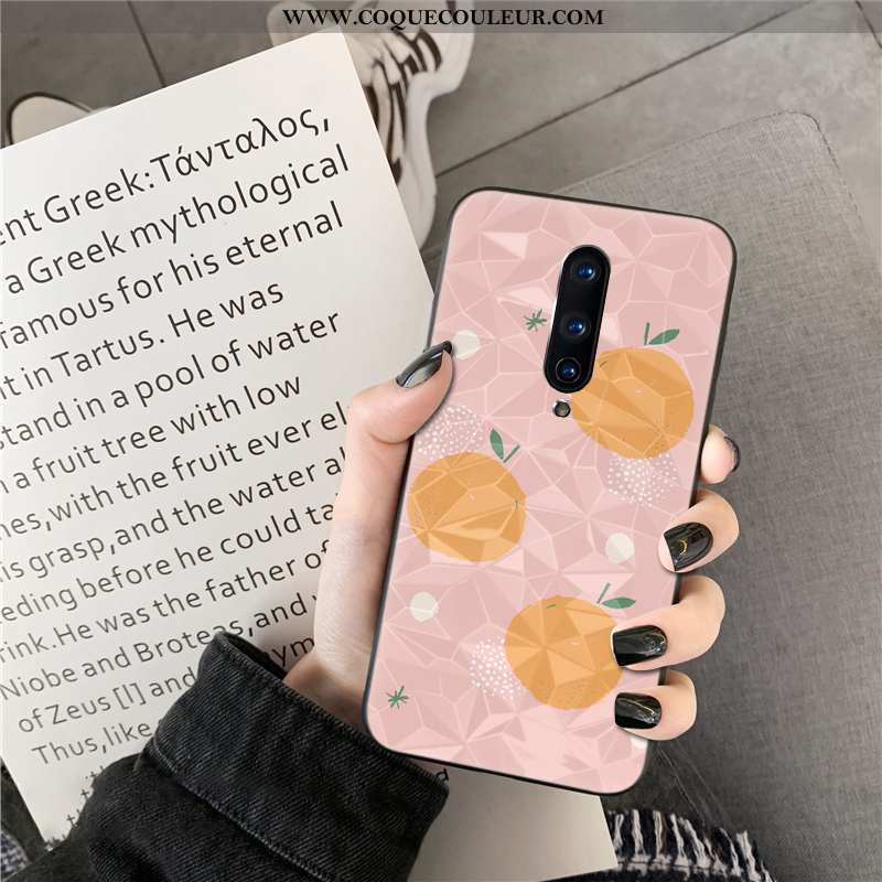 Coque Oneplus 8 Téléphone Portable Fraise Losange, Housse Oneplus 8 Rose