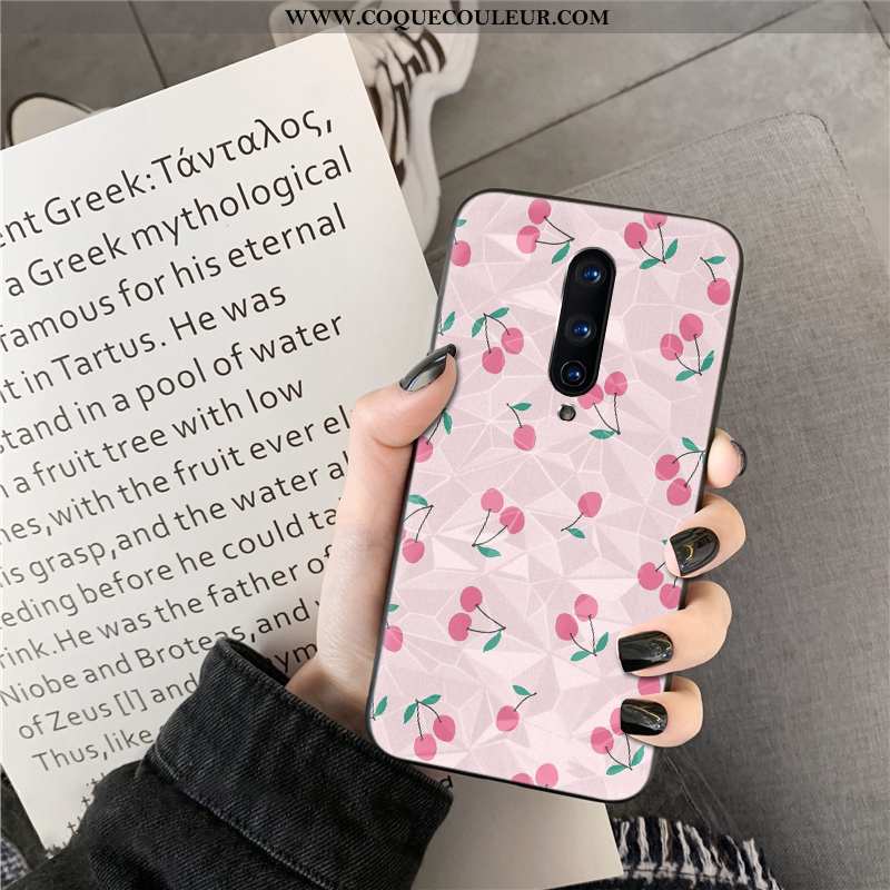 Coque Oneplus 8 Téléphone Portable Fraise Losange, Housse Oneplus 8 Rose