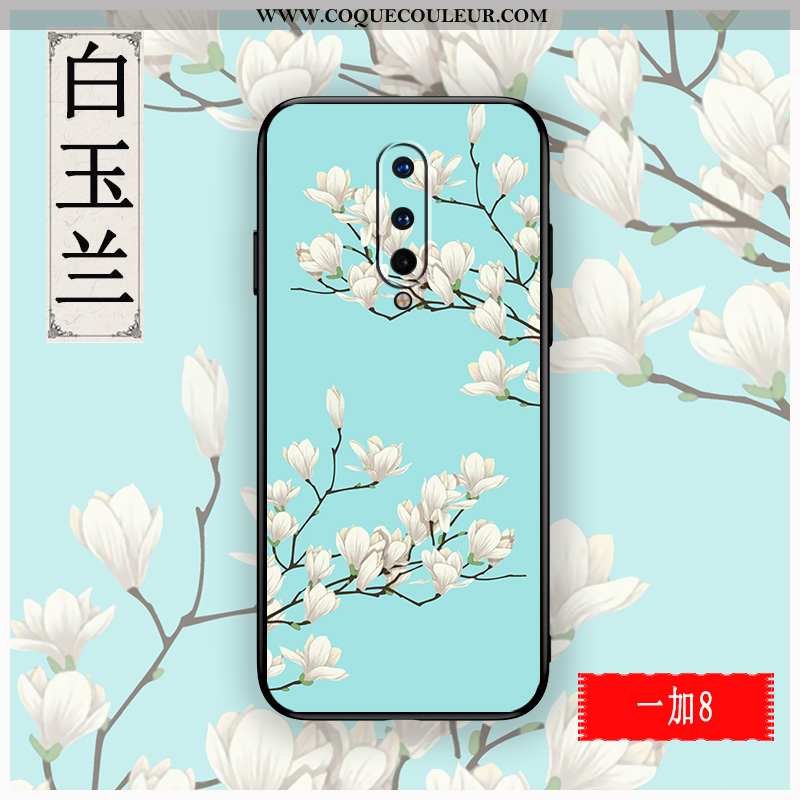 Housse Oneplus 8 Personnalité Gaufrage Étui, Étui Oneplus 8 Créatif Style Chinois Rouge