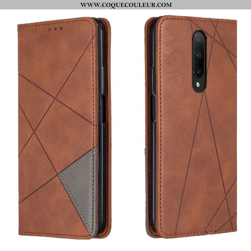 Housse Oneplus 8 Cuir Coque, Étui Oneplus 8 Protection Rouge