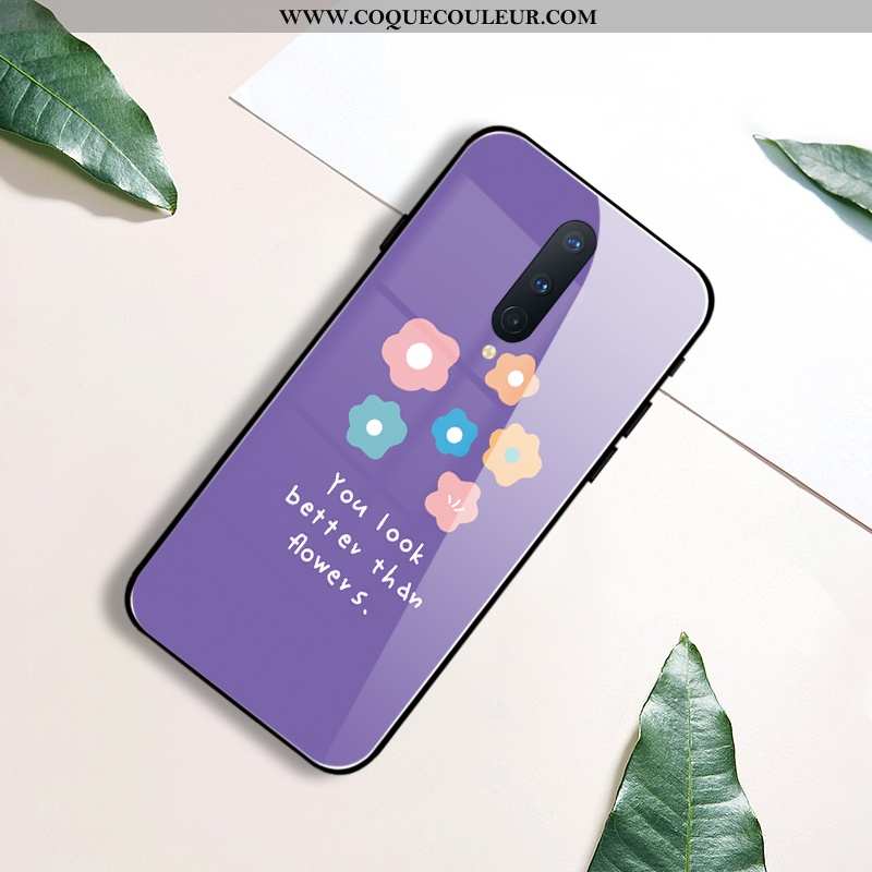 Étui Oneplus 8 Créatif Frais Étui, Coque Oneplus 8 Silicone Clair Violet