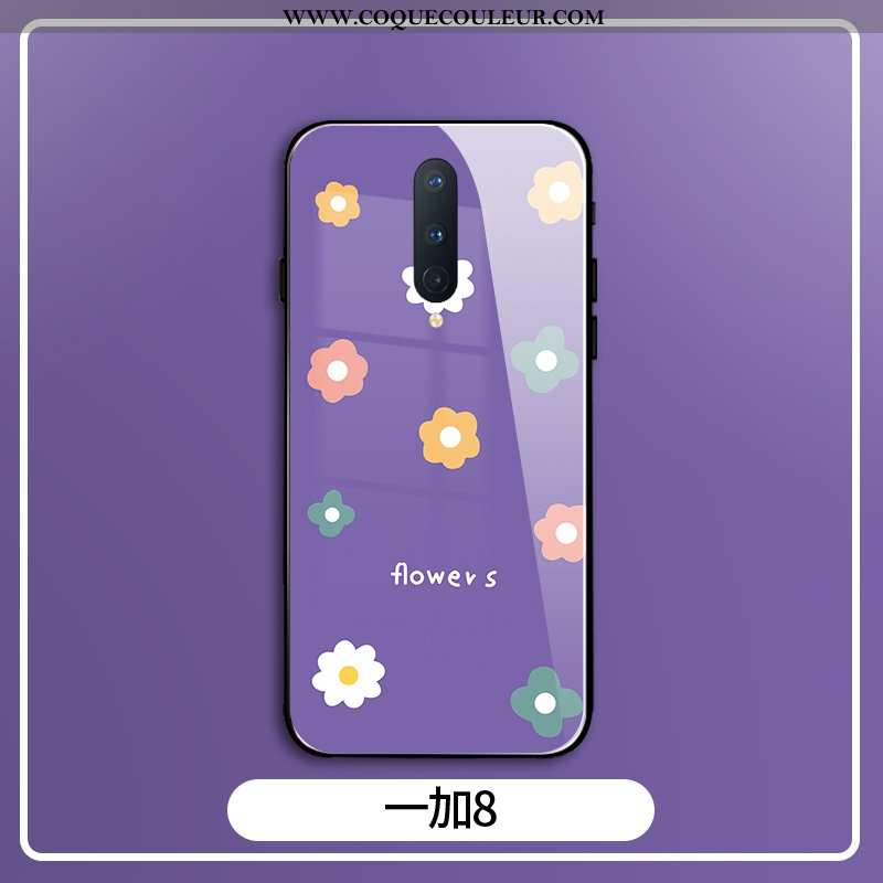 Étui Oneplus 8 Créatif Frais Étui, Coque Oneplus 8 Silicone Clair Violet