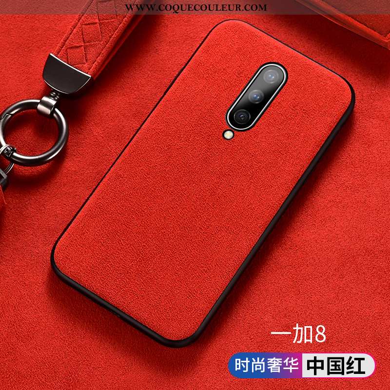 Housse Oneplus 8 Personnalité Tout Compris Rouge, Étui Oneplus 8 Tendance Téléphone Portable Rouge