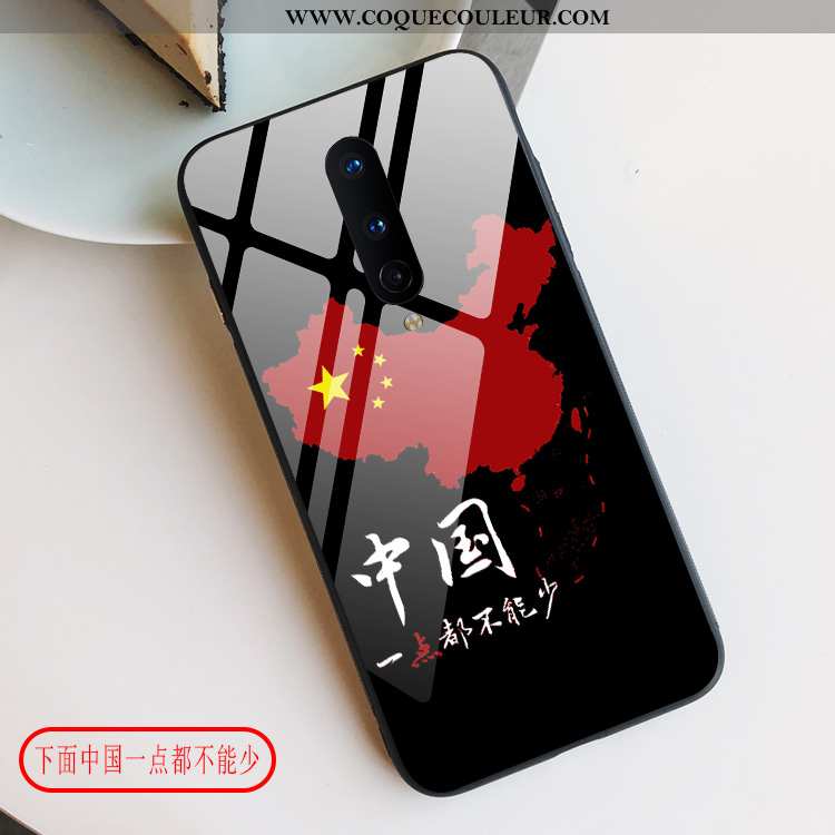 Coque Oneplus 8 Verre Style Chinois Tendance, Housse Oneplus 8 Personnalité Étui Rouge