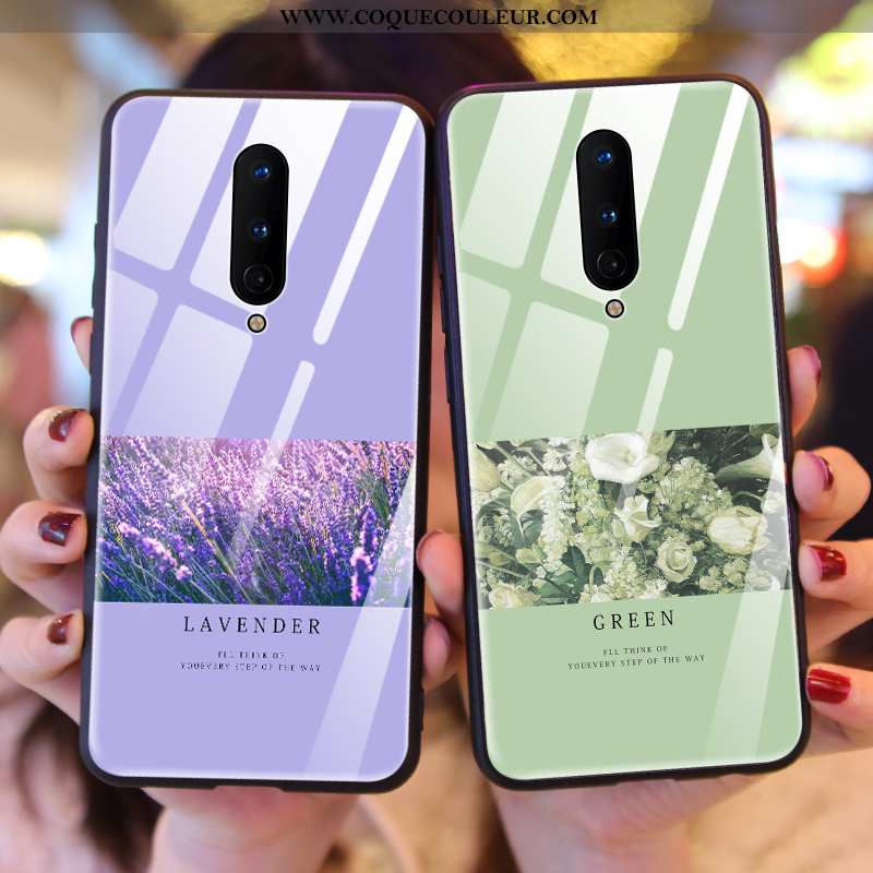 Coque Oneplus 8 Créatif Luxe Verre, Housse Oneplus 8 Tendance Violet