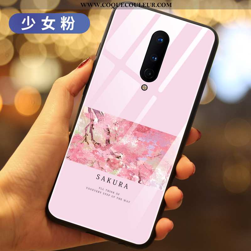 Coque Oneplus 8 Créatif Luxe Verre, Housse Oneplus 8 Tendance Violet