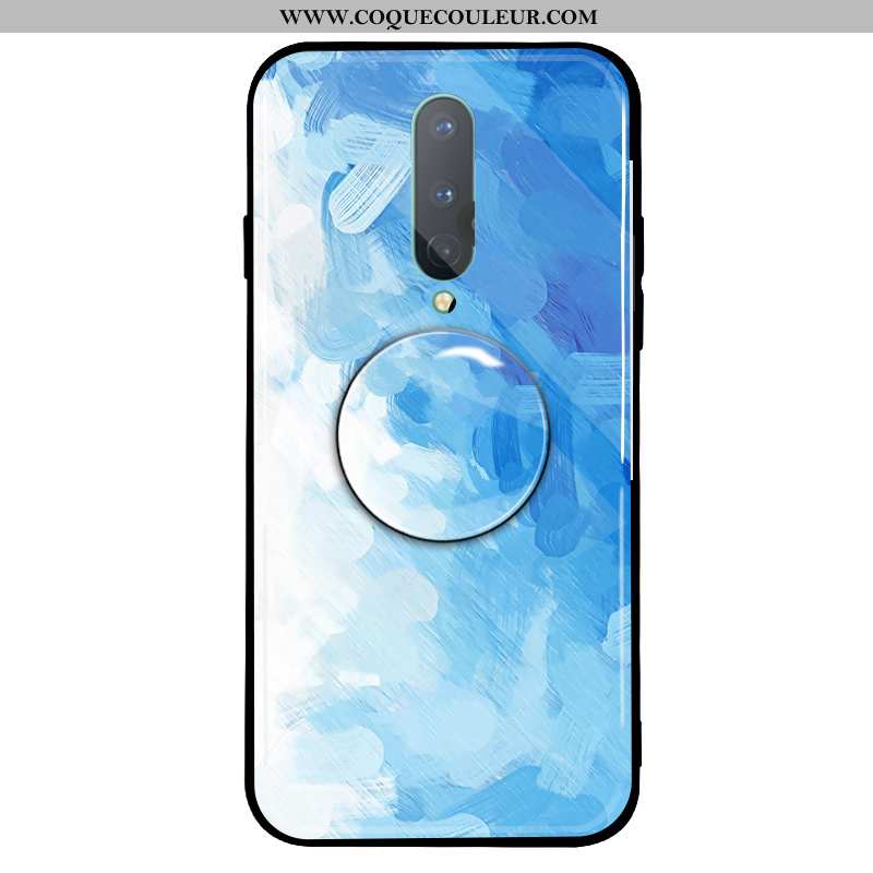 Étui Oneplus 8 Fluide Doux Protection Bleu, Coque Oneplus 8 Silicone Téléphone Portable Bleu