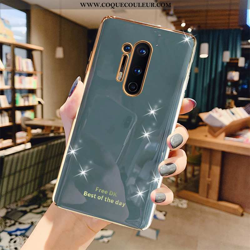 Étui Oneplus 8 Pro Luxe Coque Téléphone Portable, Oneplus 8 Pro Créatif Placage Verte