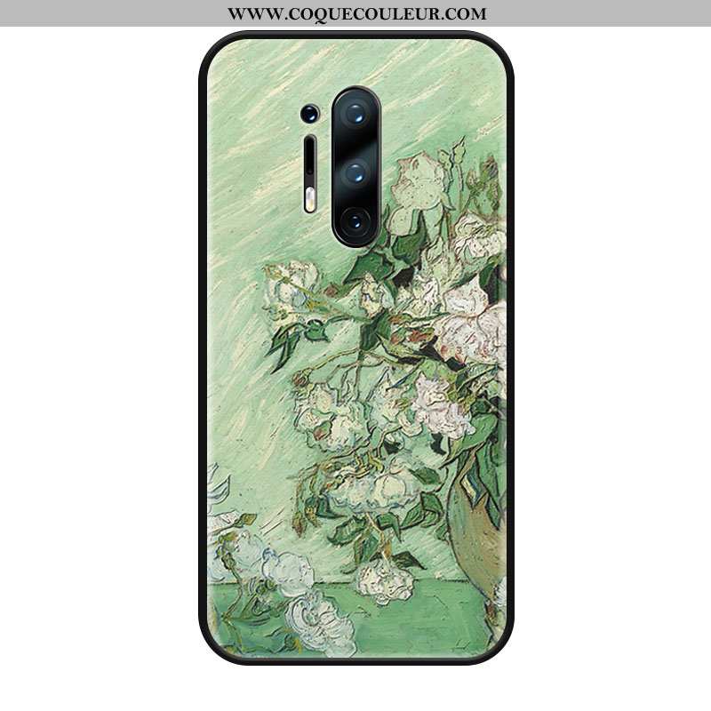 Coque Oneplus 8 Pro Silicone Petit Incassable, Housse Oneplus 8 Pro Mode Téléphone Portable Verte