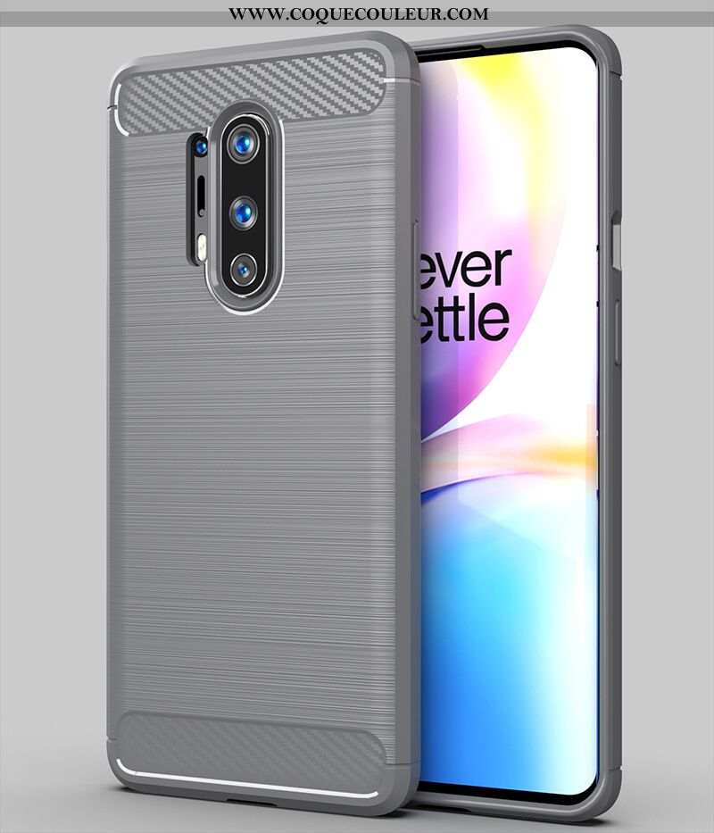 Coque Oneplus 8 Pro Silicone Étui Gris, Housse Oneplus 8 Pro Protection Téléphone Portable Gris