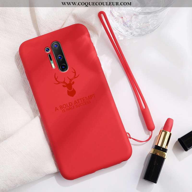 Coque Oneplus 8 Pro Délavé En Daim Téléphone Portable Net Rouge, Housse Oneplus 8 Pro Ornements Susp