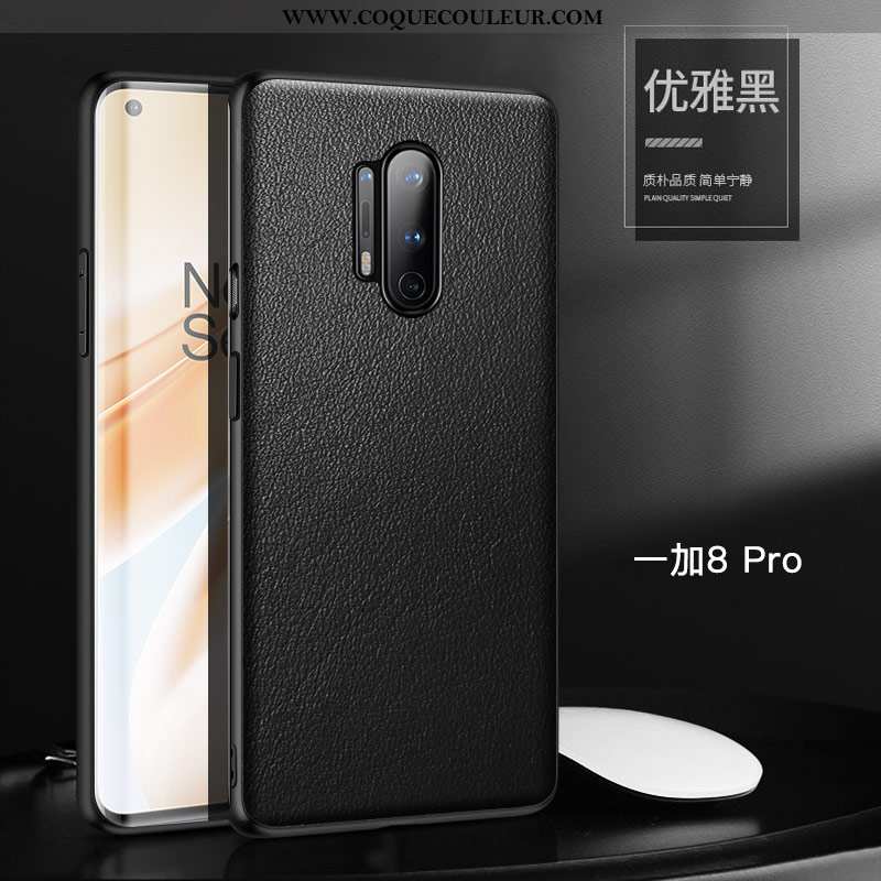 Étui Oneplus 8 Pro Tendance Protection Étui, Coque Oneplus 8 Pro Cuir Tout Compris Noir