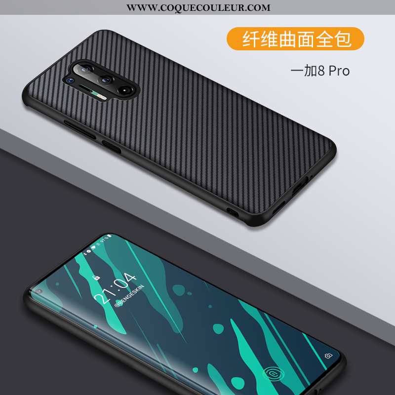 Coque Oneplus 8 Pro Ultra Tout Compris Style Chinois, Housse Oneplus 8 Pro Légère Créatif Noir