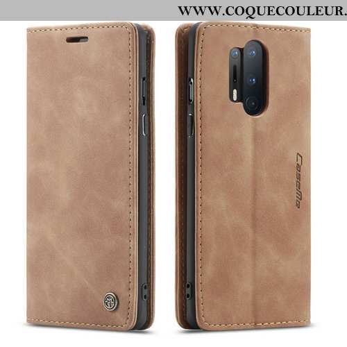 Coque Oneplus 8 Pro Protection Mode Simple, Housse Oneplus 8 Pro Personnalité Cuir Marron