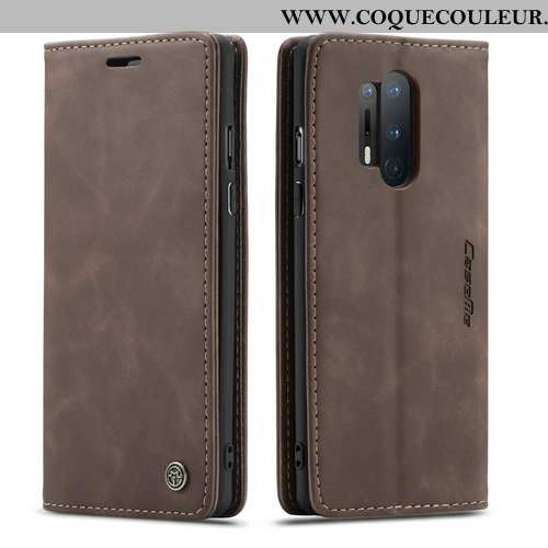 Coque Oneplus 8 Pro Protection Mode Simple, Housse Oneplus 8 Pro Personnalité Cuir Marron