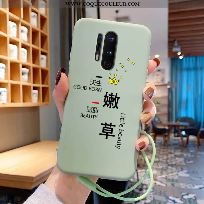 Housse Oneplus 8 Pro Tendance Coque Téléphone Portable, Étui Oneplus 8 Pro Légère Bovins Verte