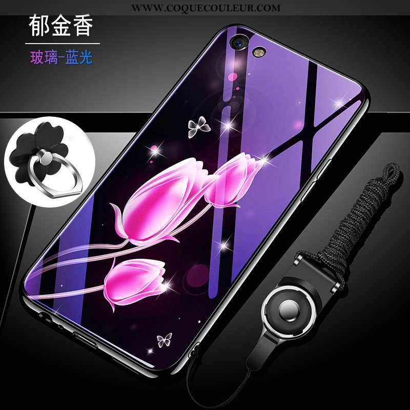 Coque Oppo A3 Protection Tout Compris Fleur, Housse Oppo A3 Verre Étui Violet