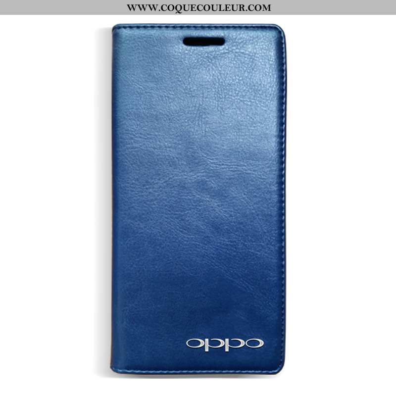 Housse Oppo A3 Cuir Téléphone Portable Tout Compris, Étui Oppo A3 Protection Bleu