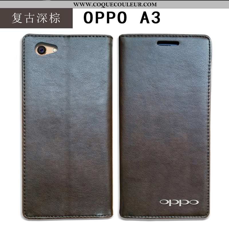 Housse Oppo A3 Cuir Téléphone Portable Tout Compris, Étui Oppo A3 Protection Bleu