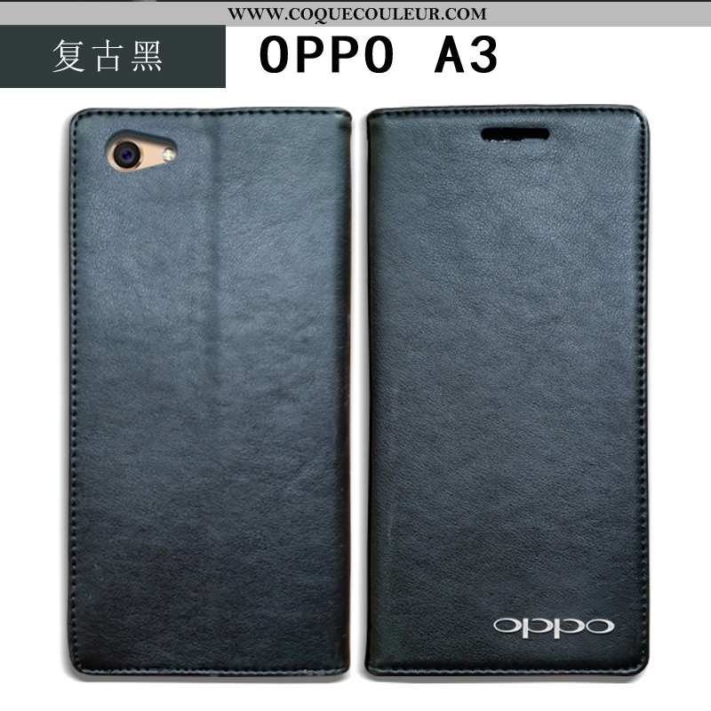 Housse Oppo A3 Cuir Téléphone Portable Tout Compris, Étui Oppo A3 Protection Bleu