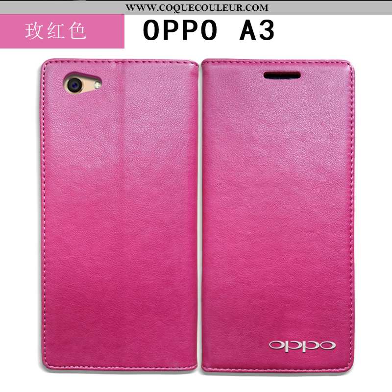 Housse Oppo A3 Cuir Téléphone Portable Tout Compris, Étui Oppo A3 Protection Bleu