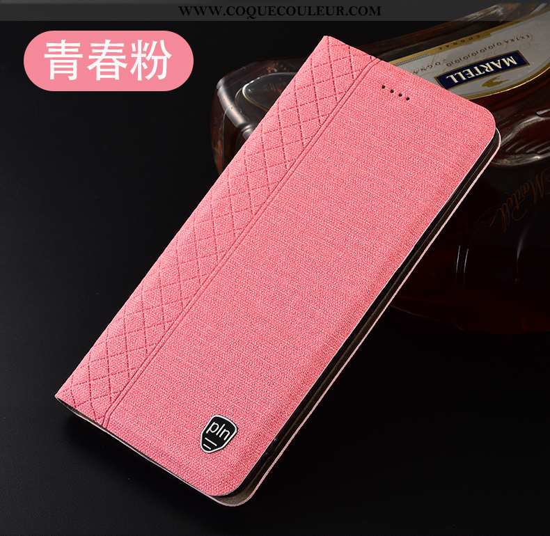 Étui Oppo A3 Cuir Téléphone Portable Plaid, Coque Oppo A3 Protection Rose