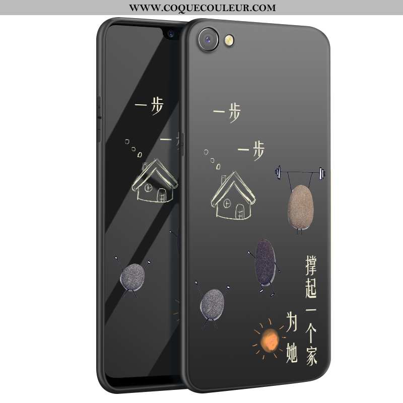 Coque Oppo A3 Dessin Animé Simple Silicone, Housse Oppo A3 Tendance Noir