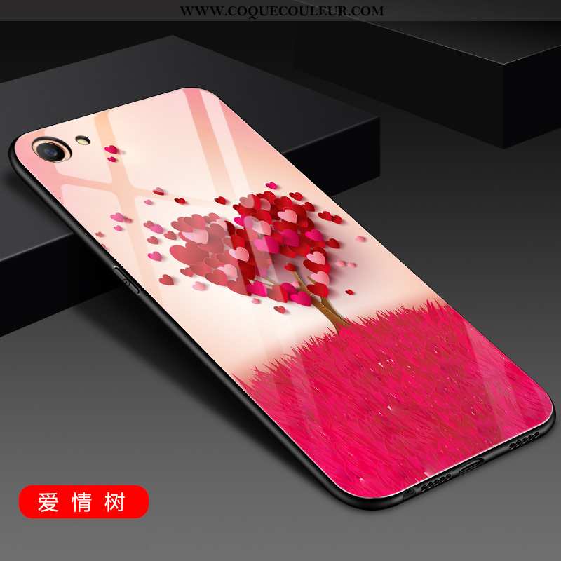 Coque Oppo A3 Verre Rouge, Housse Oppo A3 Personnalité Étui Rouge