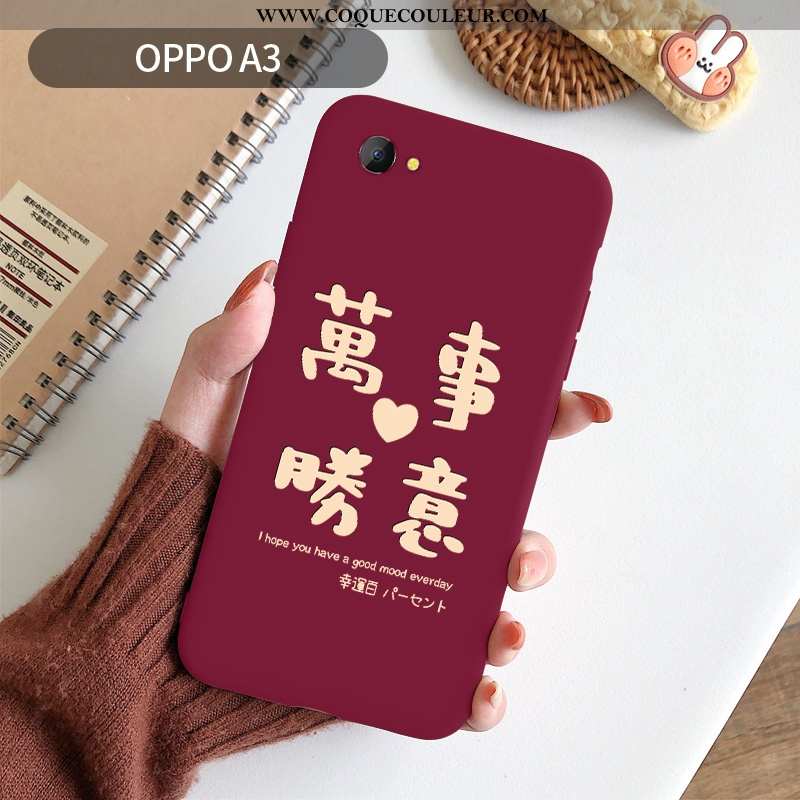 Housse Oppo A3 Ultra Rat Silicone, Étui Oppo A3 Légère Nouveau Rouge